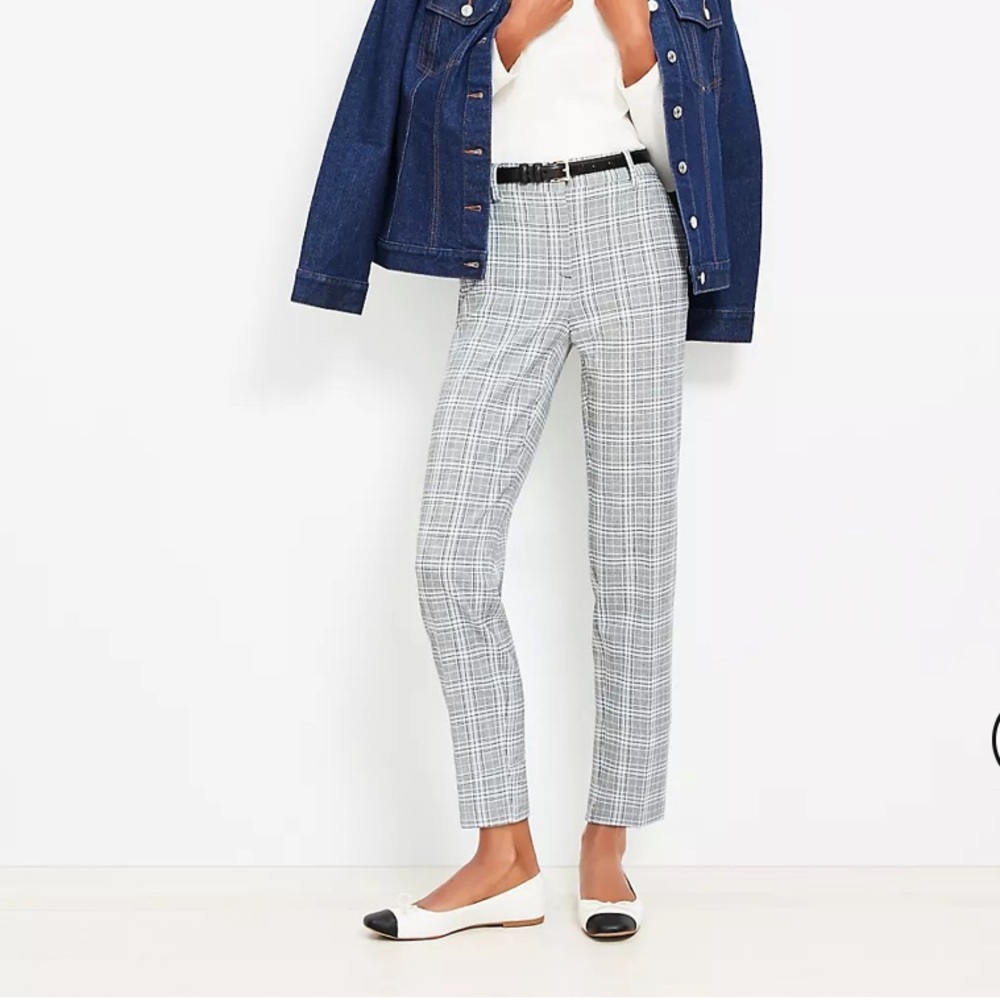 🆕 LOFT Riviera slim plaid pants women’s size 2